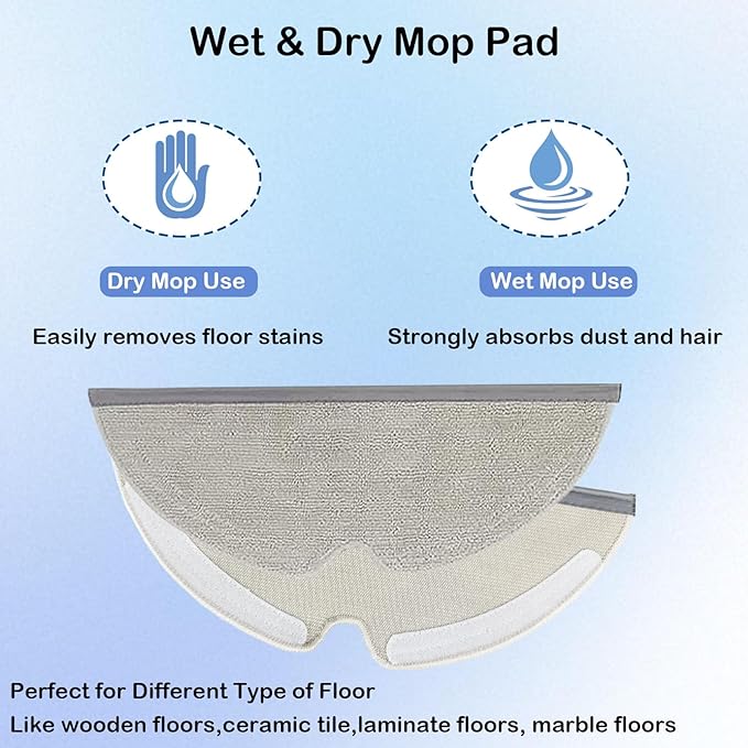 21 Pcs Replacement Parts Compatible for Roborock Q7+ Q7 Max+ Vacuum Cleaner Accessories Kits, 1 Main Brush 4 Mop Pad 4 Hepa Filters 6 Side Brush 4 Vacuum Bags 1 Cleaning Tool 1 Screwdriver