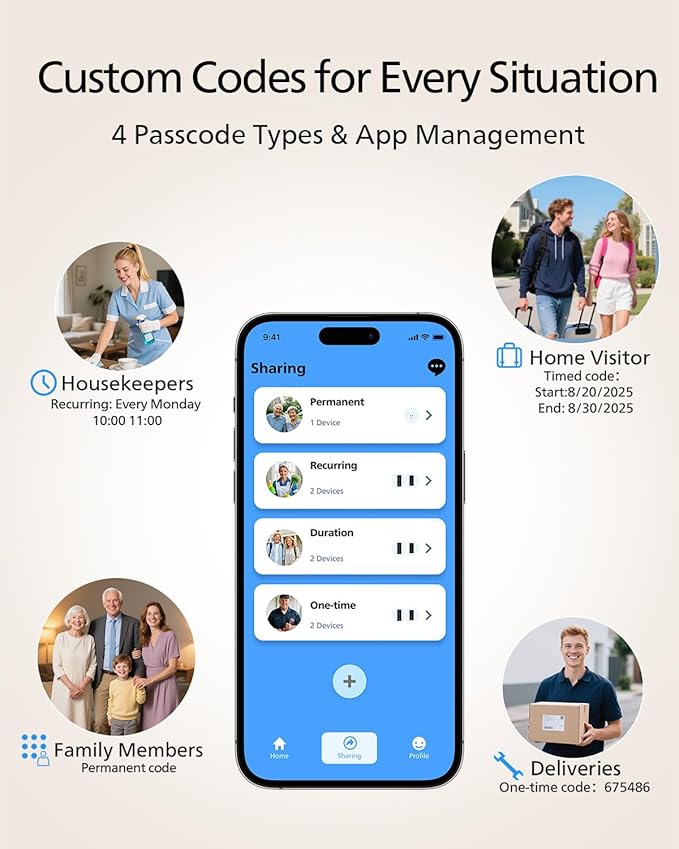 Philips WiFi Smart Lock with Handle, Fingerprint Keyless Entry Door Lock with WiFi Bridge, Smart Locks for Front Door with Handle Set, APP Remote Control, Work with Alexa&Google Assistant, Auto-Lock