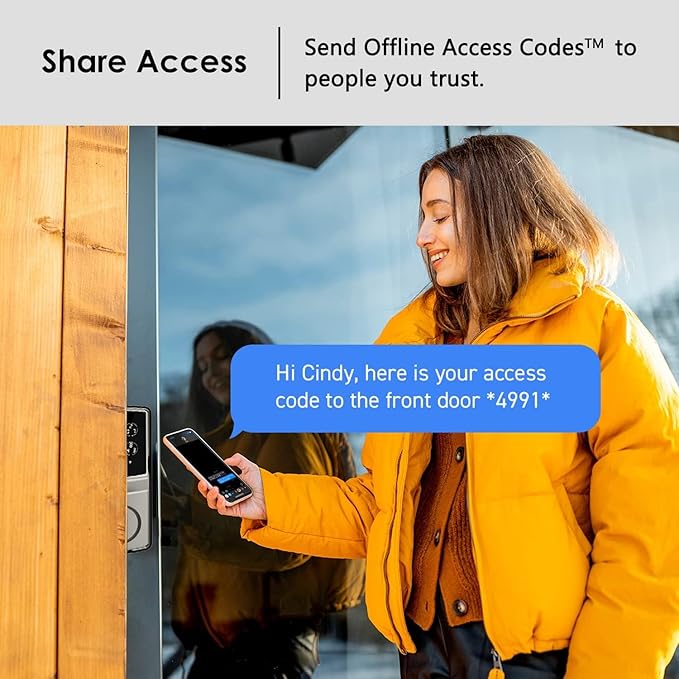 Lockly Secure Plus, RFID Card Smart Lock, Keyless Entry Door Lock, Smart Locks for Front Door, PIN Genie® Keypad, 3D Biometric Fingerprint Sensor, Auto Lock Smart Door Lock