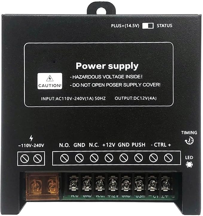 Door Access Control System Kit - Fingerprint, RFID Card, and Password Entry, 600LB Magnetic Lock, Infrared Wireless Switch, Waterproof Door Access Controller with LCD Screen Display