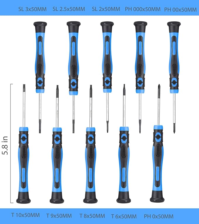 120-pieces Magnetic Screwdrivers Sets Includes Sockets, Slotted, Phillips, Hex, Torx and Precision Screwdriver Set Tools for Men, Repair Home