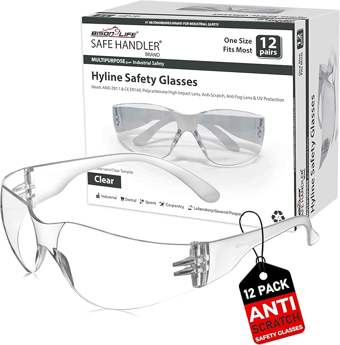 Hyline Anti-Fog Color Safety Glasses Variety, Impact Resistant, Polycarbonate, Anti-Scratch