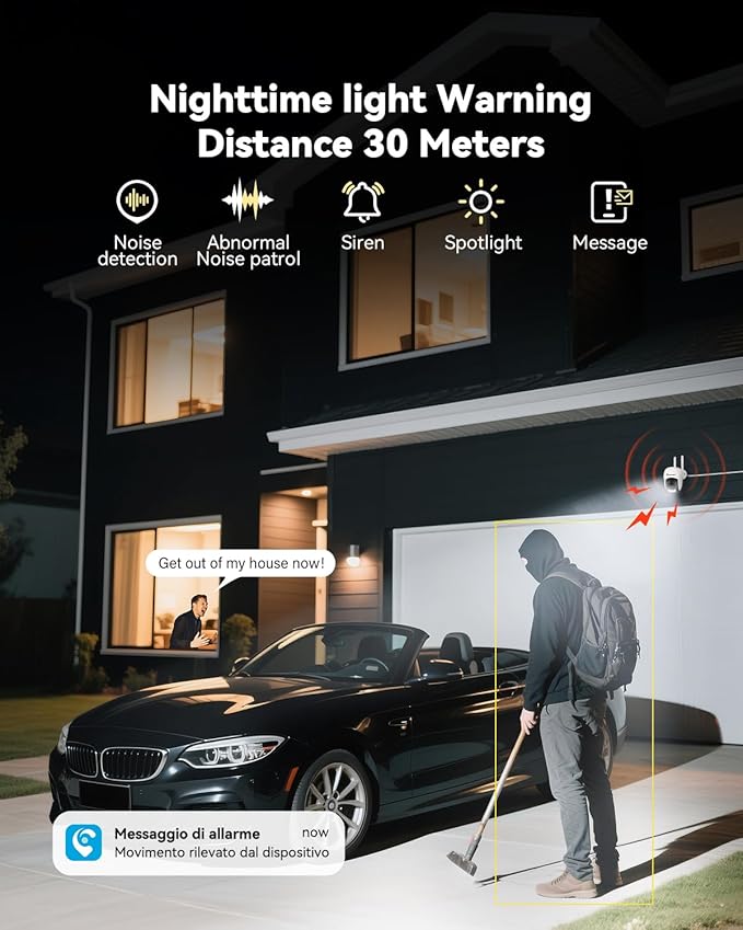 Jennov 5MP Wireless Security Camera System with Monitor – 8CH NVR Kit with 4 Outlet-Powered Cameras, 1TB HDD, Night Vision, Motion Detection, IP66, No Subscription, Home Surveillance Indoor/Outdoor