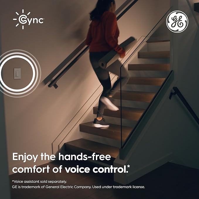 GE Cync Keypad Dimmer Smart Switch, Highly Customizable Dimmer Switch, Compatible with Alexa and Google Home, Matter Compatible, Easy to Install Smart Light Switch (1 Pack)