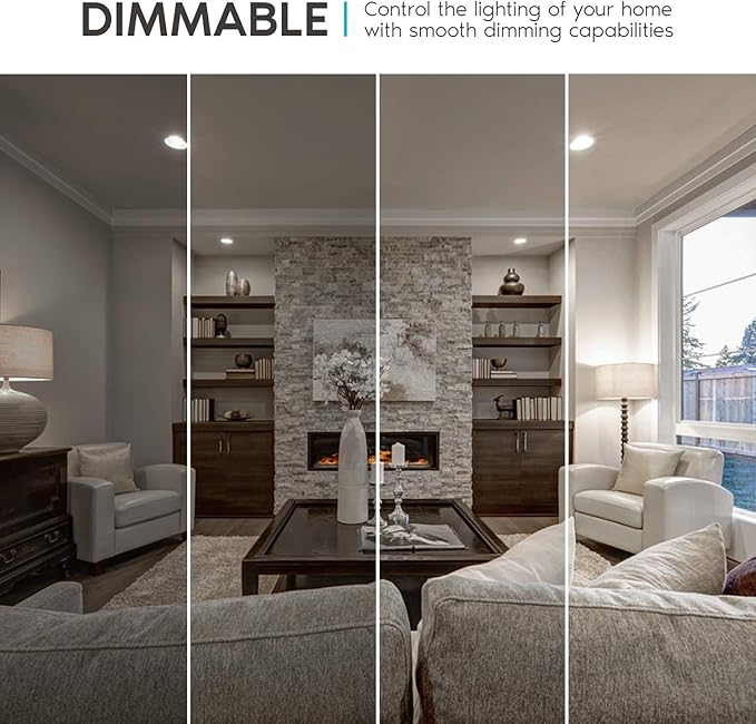 LUXRITE A19 LED Light Bulb 60W Equivalent, 4000K Cool White Dimmable, 800 Lumens, Standard LED Bulb 9W, E26 Base, Energy Star, Enclosed Fixture Rated, Perfect for Lamps and Home Lighting (4 Pack)