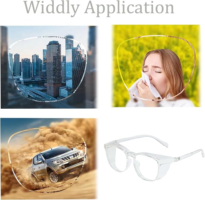 Safety Glasses for Men Women, Anti Fog Safety Goggles Comfortable Blue Light Blocking UV Protective Adult Nurse