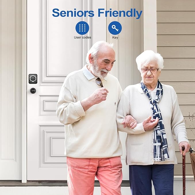 Electronic Deadbolt, Keyless Entry Door Lock with Keypad, Smart Lock for Front Door, Keypad Deadbolt with 2 Keys, Easy Installation