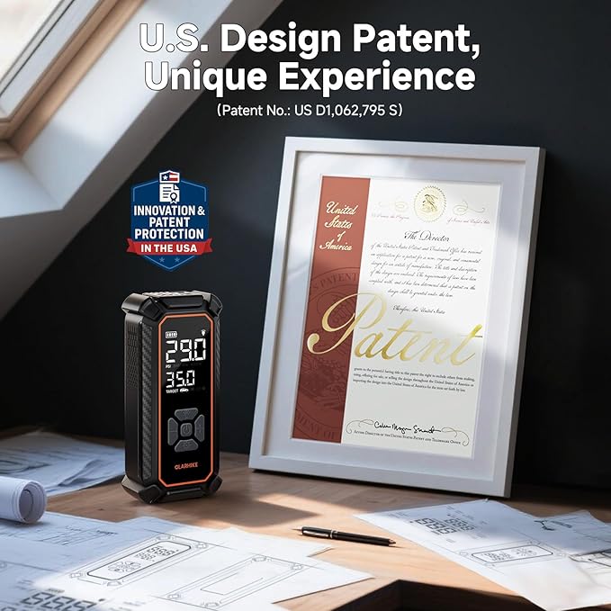 OlarHike Cordless Tire Inflator Portable Air Compressor, Dual Power Mode - 6000mAh & 12V DC, Air Pump for Car Tires, Motorcycle, Bicycle, Electric Pump with LED Light & Digital Pressure Gauge