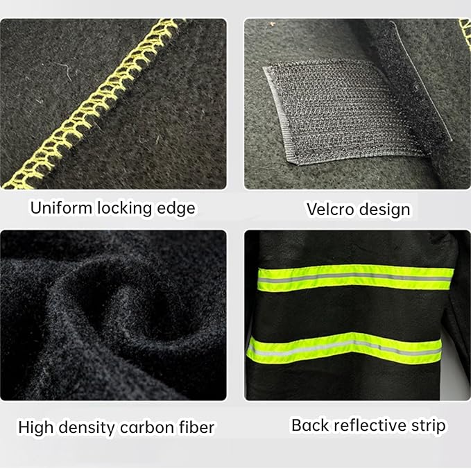 Fire Escape Blanket, Emergency fire Proof Suit, Large Size for Adult, 1832°F Heat Protection, Emergency Fire Blanket, fire Resistant Suit, Reflective Stripes, Lightweight 1.15 lbs
