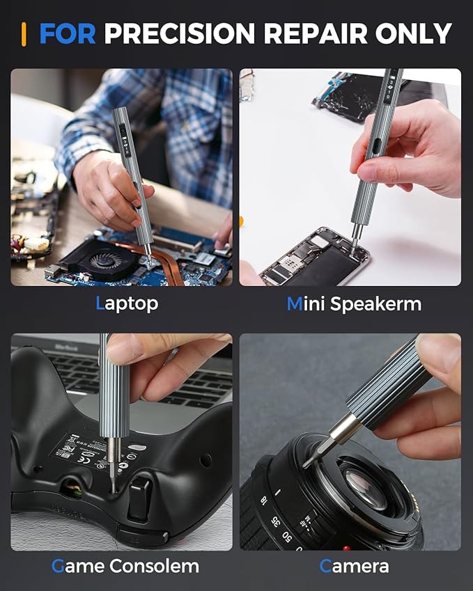 Mini Electric Screwdriver, LIFEGOO 58 in 1 Precision Screwdriver Set with 50 Magnetic Bits, Digital Display Electric Repair Tool Kit for Electronics Phone Camera Laptop Watch