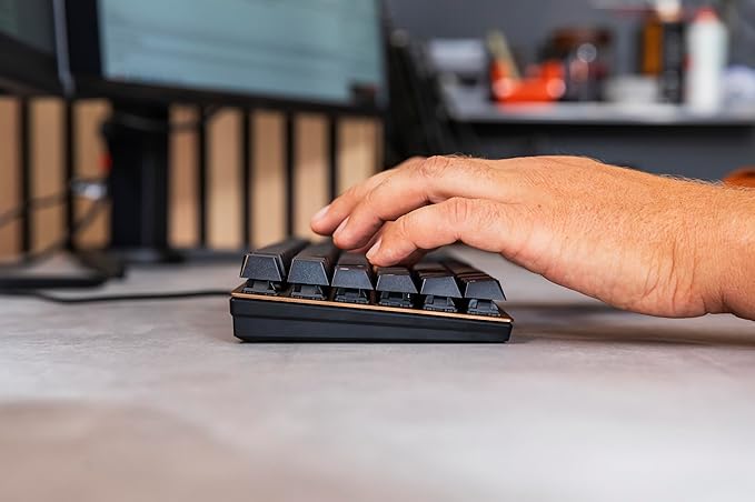 Cherry KC 200 MX Mechanical Office Keyboard with New MX2A switches. Modern Design with Metal Plate Frame. (Bronze W/MX2A Silent Red Switch)