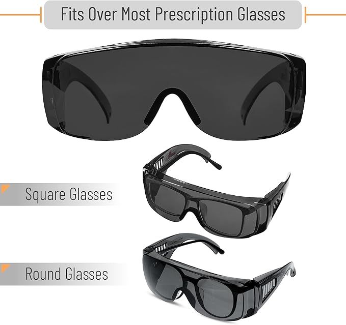 UNCO- Safety Goggles Over Glasses, Protective Goggles, Safety Goggles Anti Fog, Work, Safety Glasses Over