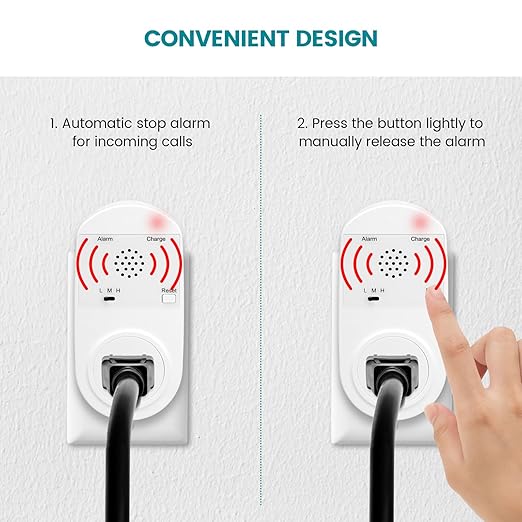 Briidea Power Failure Outage Alarm for Freezer, with LED Indicator Lights and 80-120dB Adjustable Alarm, Perfect for Monitoring Refrigerators, Freezers, and Sewage