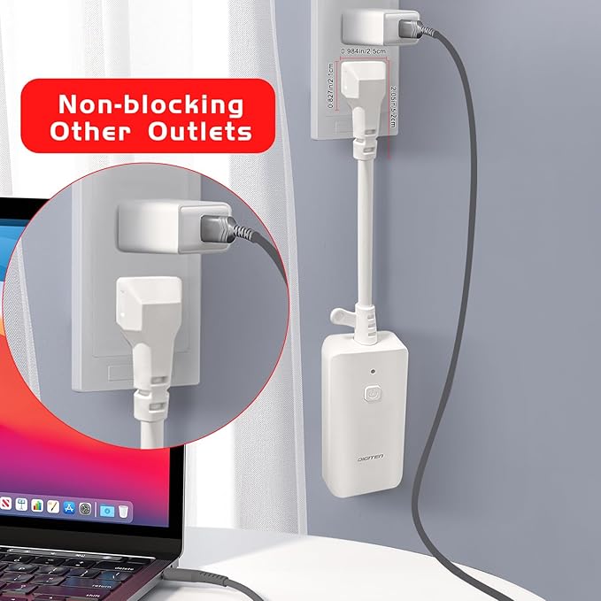 Remote Control Thermostat, pre-Wire Temp Controller with Heating/Cooling Mode, ℃ /℉ Switch, Temperature-Controlled Plug for Space heaters, Window AC, Fans, 110V