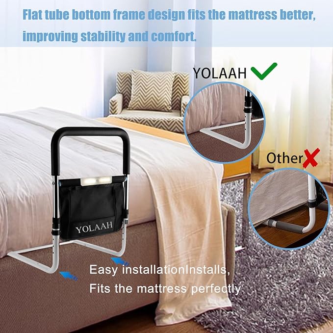 Bed Rail for Elderly Adults Safety - Bedassist Rail for Seniors, Height Adjustable, Bed Handle, Guard, Rail for Seniors Prevent Fall