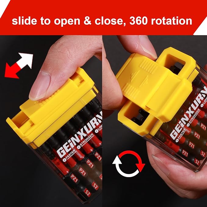 Impact Phillips Screwdriver Bits Set,45 Pcs 2" Magnetic (PZ1/PZ2/PZ3) S2 Steel Multi Driver Bits with Storage ColorfulBox