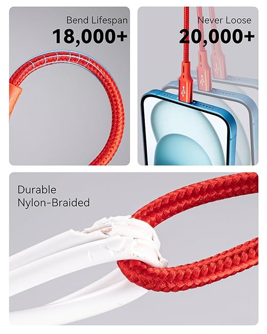 [3Pack 1Ft] Multi Charging Cable, Short Multi Charger Cable, 3 in 1 Braided Universal Multiple USB Cable Charging Cord Adapter with IP/Type-C/Micro USB Port for Cell Phones/iPhone Series/Galaxy & More