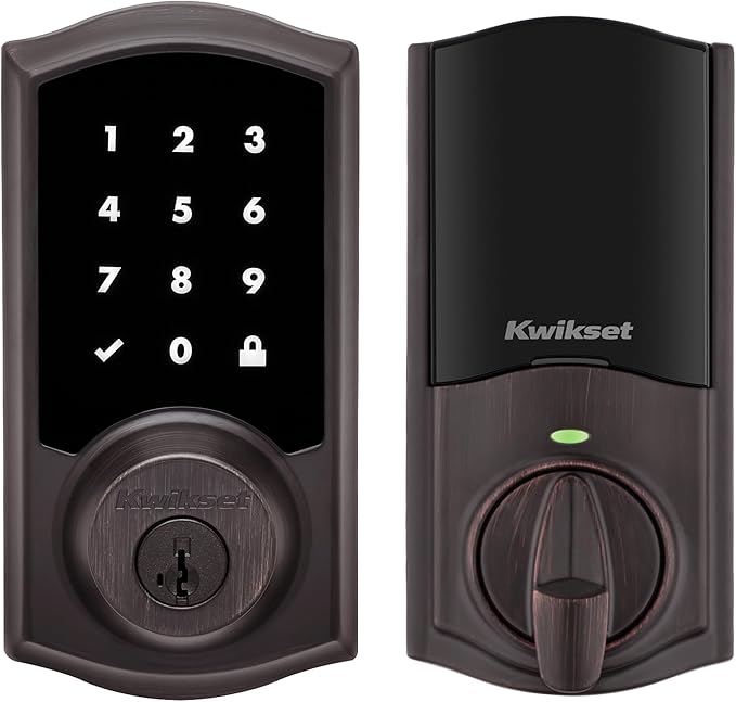 Kwikset HomeConnect 918 Traditional Z-Wave Long Range Enabled Touch Screen Lock Works with Ring Alarm, Samgsung SmartThings Hub Required, Sold Seperatedly in Venetian Bronze