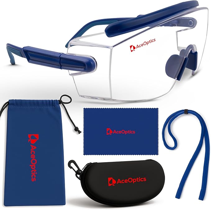 Safety Glasses & Goggles – ANSI Z87, Adjustable, 5X Anti-Fog ClearShield™ Lenses, Includes Premium EVA Hard Case