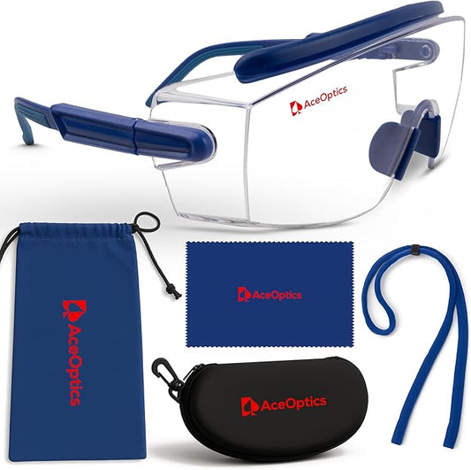 Safety Glasses & Goggles – ANSI Z87, Adjustable, 5X Anti-Fog ClearShield™ Lenses, Includes Premium EVA Hard Case