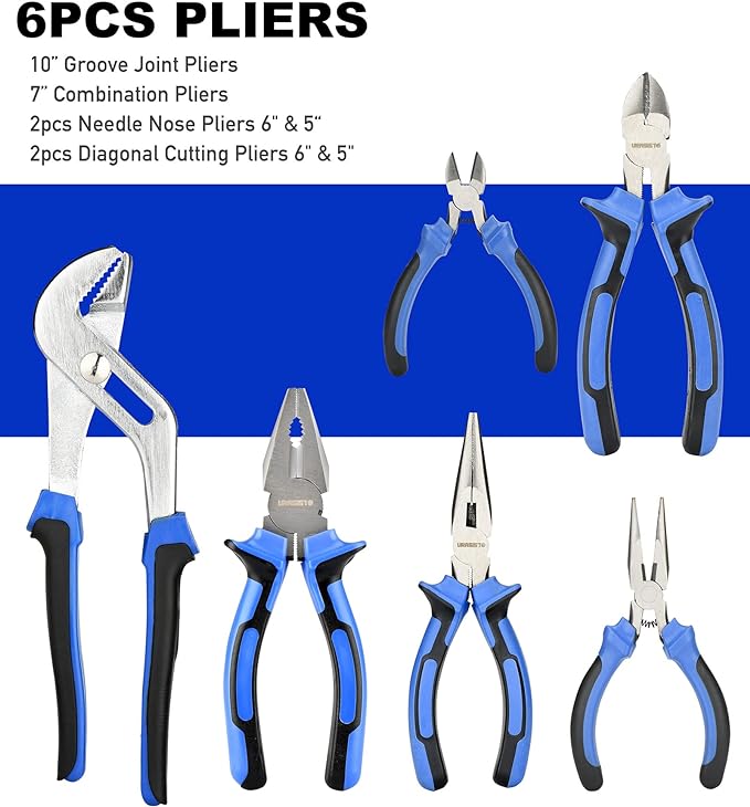 24-Piece Household Tool Kit for Men Repair Hand Tool Set Bag with Hammer, Screwdriver,Pliers, Wrench set with Storage Bag