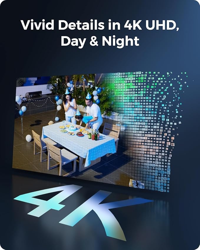 REOLINK 4K Solar Security Camera Outdoor, Encrypted Local Storage Camera System, 360° Pan Tilt, Smart Detection, No Monthly Fee, Home Hub with 4X PT Ultra + Solar Panel