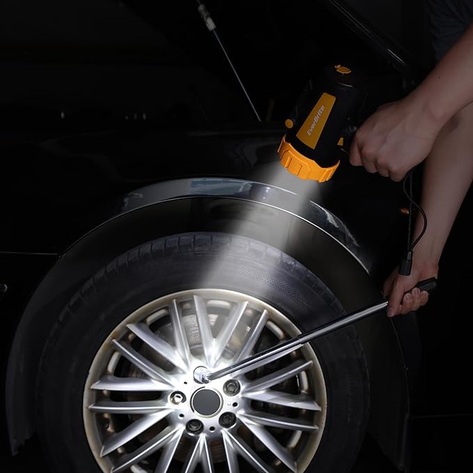 EverBrite Powerful Rechargeable Spotlight, 500lm LED Flashlight with Adjustable Stand, Perfect for Outdoor, Work, Emergency