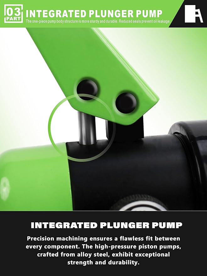 AMZCNC 16 Ton Hydraulic Wire Crimper Battery Cable Lug Terminal Crimping Tool,Crimps 8 AWG to 600 MCM, Cable Crimping Tool with 13 Pairs of Dies