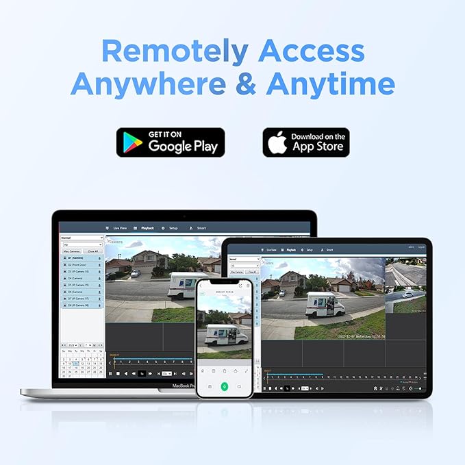 16 Channel Security Camera System 4K PoE, 4K 16CH NVR 4TB HDD, 16x 8MP Wired Outdoor Surveillance IP PoE Cameras, AI Human Vehicle Detection, Remote Playback Built-in Mic, PB37F1616-8M