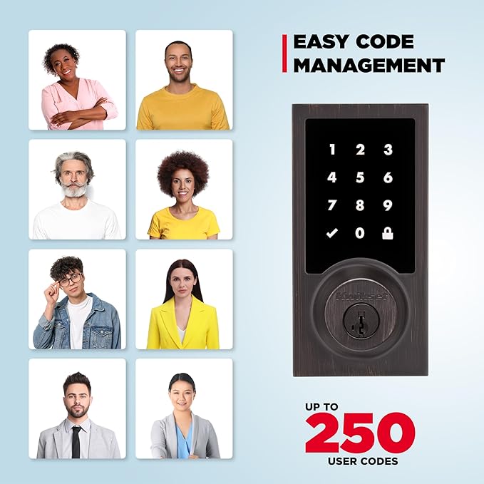 Kwikset HomeConnect 918 Contemporary Z-Wave Long Range Enabled Touch Screen Lock Works with Ring Alarm, Samgsung SmartThings Hub Required, Sold Seperatedly in Venetian Bronze