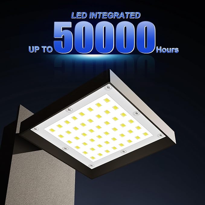 Motion Sensor Outdoor Wall Light, Modern Black Waterproof LED Exterior Sconce - Security Lighting Fixture for Porch Garage Garden Walkway Backyard