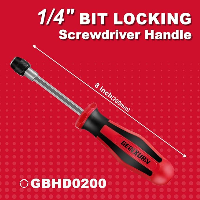 Magnetic Changeable Head Manual Screwdriver Set Include Quick Change Screwdriver and 20Pcs Impact S2 Torx Driver Bit, Bit Extension Holder for Bit, Nut driver, Socket Adapter