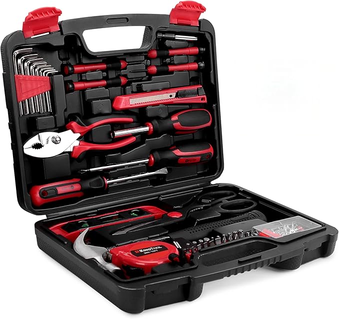 KingTool Home Repair Tool Kit - 149 Pieces Basic Home Repair Tool Set, General Mechanic Tool Set, General Household Tool Kit with Plastic Toolbox, Perfect for Homeowner, Office & College Repairs