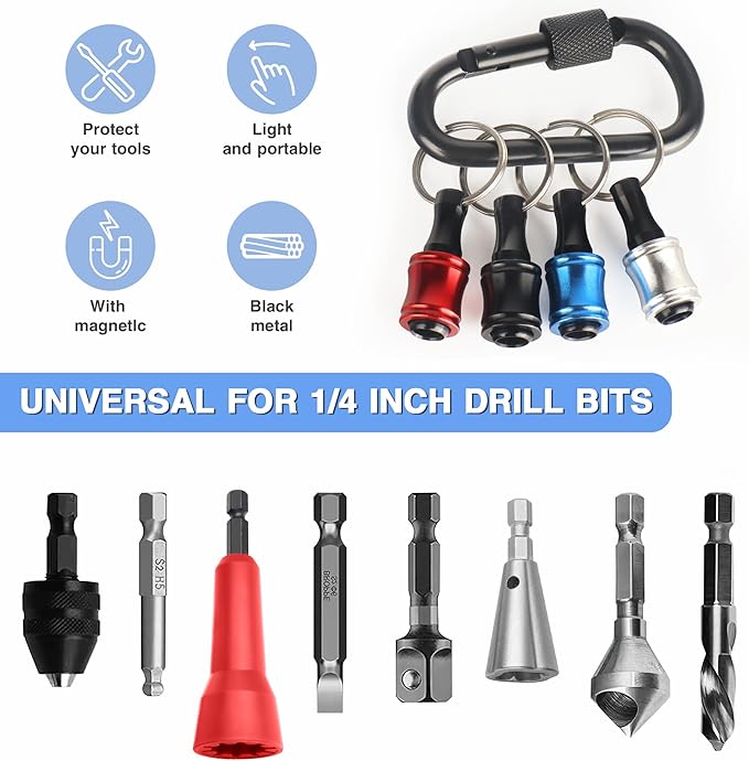 Wire Nut Twister,with 2pcs Bit Holders 1/4" Socket,Hex Shank Screwdriver Bit Holder,Wire Twisting Tool,Wire Nut Twister for Electrical Power Drill,Wire Twister for Quick Twisting Cable