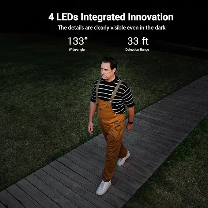 2K Security Cameras Wireless Outdoor, Requires Homebase, Up to 4 Cameras Connected to 1 Homebase, Color Night Vision, 365-Day Battery Life, No Subscription, Local Storage