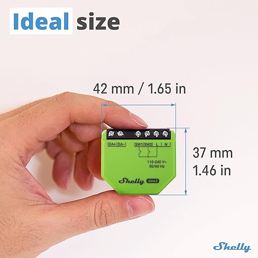 Shelly DALI Dimmer Gen3 | WiFi Smart Dimming | Home Automation | LED Control Gear | BLE Gateway | Smart Schedules | Compatible with Alexa & Google Home | iOS Android App | No Hub Required