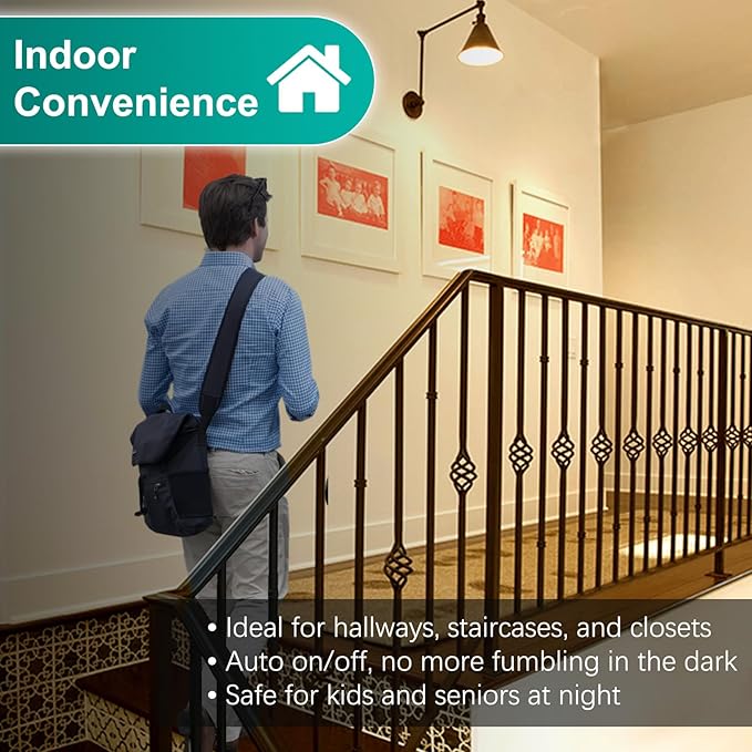 DiCUNO PIR Motion Sensor Light Bulbs Outdoor, 8W (60W Equivalent), Motion Activated Dusk to Dawn Security LED Bulb, for Front Porch, Front Door, 810LM, 2700K Warm White, 2 Pack