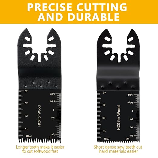 96Pack Oscillating Tool Blades, Multitool Kit for Wood, Metal, Plastics Cutting, Quick Release Multi Tool Blades Kits for Dewalt, Rockwell, Ryobi