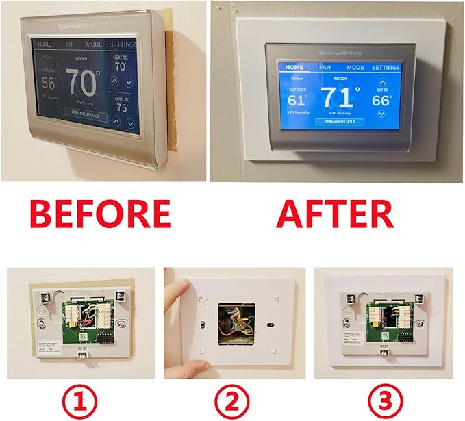 THP2400A1027W Thermostat Wall Plate Back Plate White Cover Assembly (2)