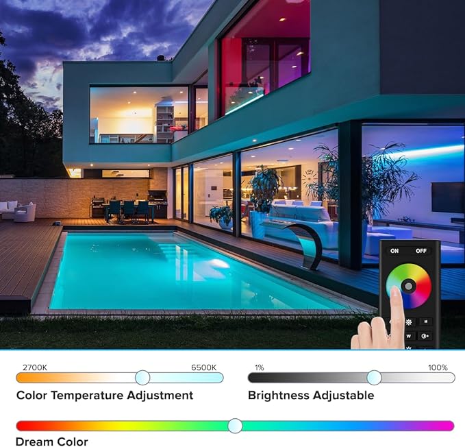 BTF-LIGHTING RF 2.4GHz Wireless Remote RC03RFB & C03RF Tuya Controller Kit 4 Zones Group Control PWM 5050SMD FCOB COB RGB (+ R G B) 4pin LED Strip DC5V DC12V DC24V