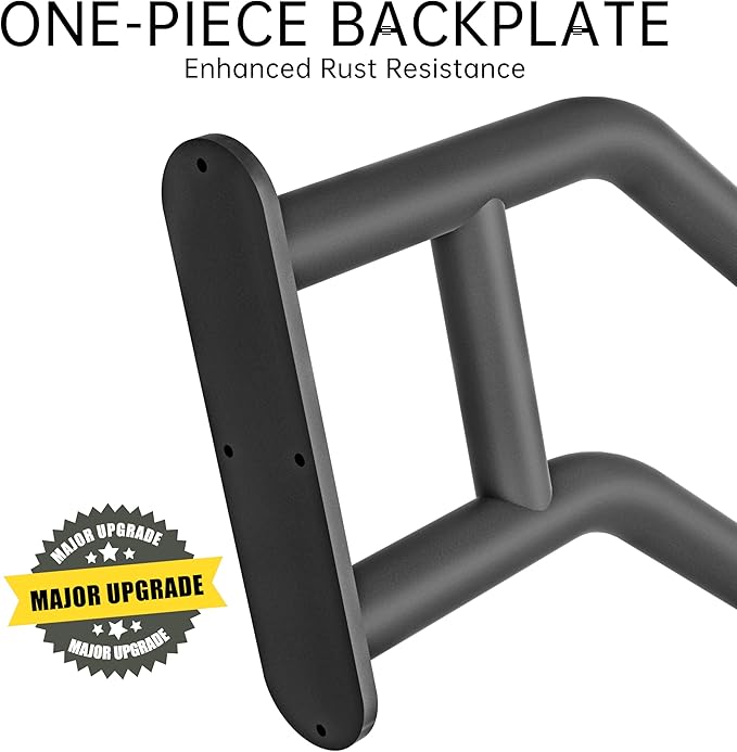 Hand Rails for Outdoor Steps, Exterior Steps Handrails, Wrought Iron Heavy-Duty Stair Railing, 26" U-Shaped Rail for Garage, Porch, Deck, and Garden (Upgrade)