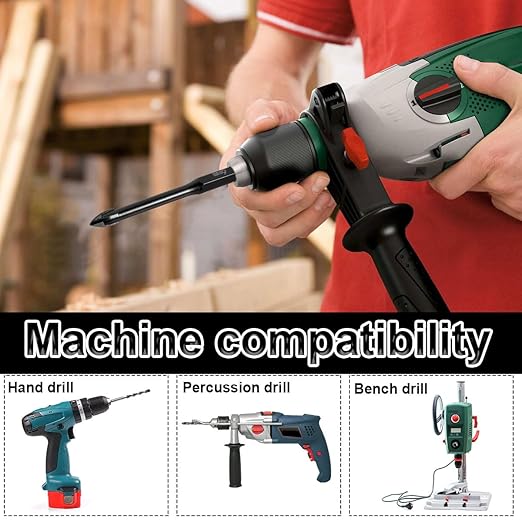 10Pcs Tile Drill Bit 6mm Alloy Drill Bits Full-Grinding Glass Marble Set Electric Screwdriver Bits Metal Hole Saw Drilling Tool for Tile Glass Mirror(10pcs)