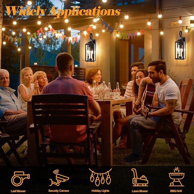 Porch Lights with GFCI Outlet, 20" Brown Dusk to Dawn Motion Sensor Outdoor Lights, Exterior Lighting Fixtures with GFCI Outlet Built-in, Waterproof Bronze Outdoor Wall Sconce for House Patio