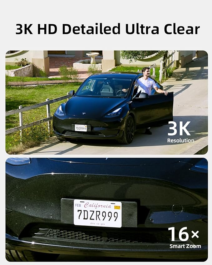 Noorio 3K Wired Security Camera Outdoor, 5GHz 5MP 24/7 Recording Camera for Home Security, w/Sound Light Alerts, 360° View with AI Tracking, 256G Storage, No Subscription Fee, IP66 Color Night Vision