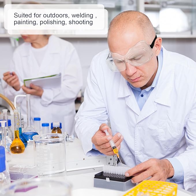 50 Pairs Safety Goggles Anti-fog Protective Safety Glasses Anti Scratch Eye Protection Clear Lens Onion Goggles Anti Dust Glasses Lightweight Eyewear for Science Lab Chemistry Construction