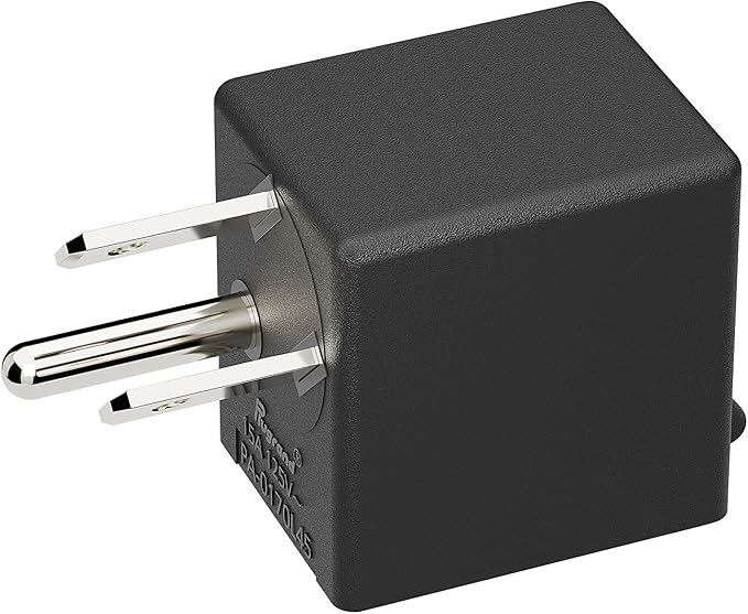 90 Degree Adaptor Leftward Angled Angled USA 3-Prong Male-Female Adapter,90 Degree Angled USA Male Female Power Adapter, 5-15P to 5-15R Direction Changer Space Save Adapter Black PA-0170L45