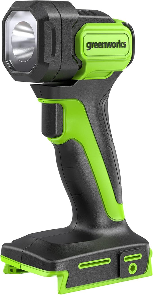Greenworks 24V Cordless High Intensity LED Flashlight Kit, 200lm Handheld Light, Tool Only