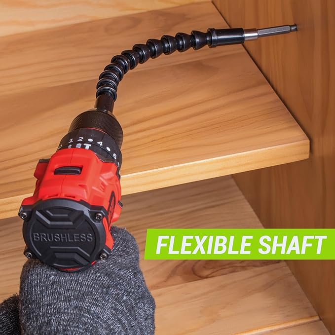 Brushless Drill Set, 21V Cordless with 2 Batteries and Charger, 3/8Inch Keyless All-Metal Chuck, 2 Variable Speeds, 20+3 Power Drill Kit for Screw Wood/Ceramic/Tile/Steel