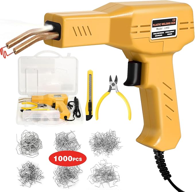 ATOLS Plastic Welder, 1000PCS Staples, Plastic Welding Kit, Hot Stapler Kit, Plastic Welder Gun Kit, Car Bumper Repair Kit, Plastic Repair Kit