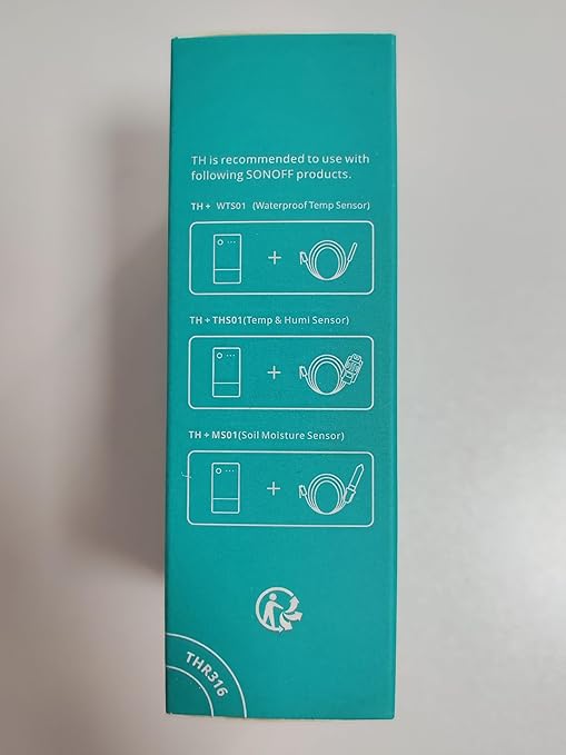 SONOFF THR316 Origin Smart Temperature and Humidity Monitoring Switch,Compatible with Alexa & Google Home, RJ9 4P4C Interface